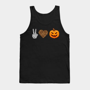 Peace Love Halloween Tank Top